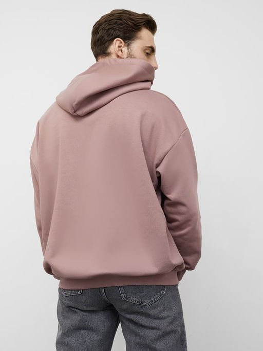 Худи мужское светло-розовое однотонное - Mark formelle фото 3