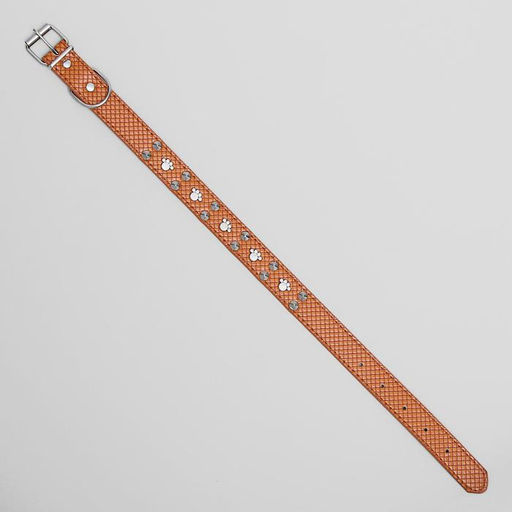 Ошейник рифленый Путешественник, 52,5 х 2,5 см, микс цветов - Пижон фото 3