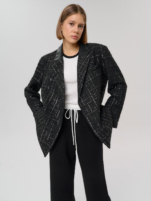 Пиджак женский 12421-34022 black - Eleganzza фото 5
