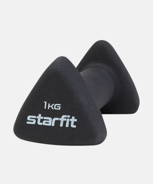 Гантель неопреновая STARFIT DB-205 1 кг, черный  фото 2