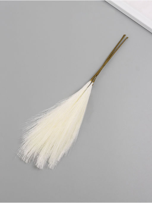 Цена за 5 шт. Искусственное растение для творчества «Ковыль», молочный, 29 см