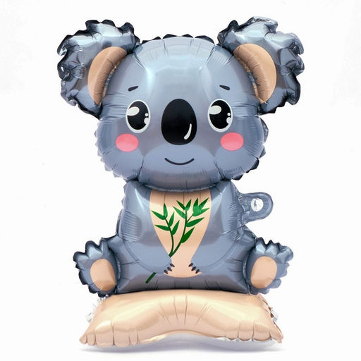 Цена за 2 шт. Воздушный шар фольгированный 23" «Коала», на подставке, под воздух