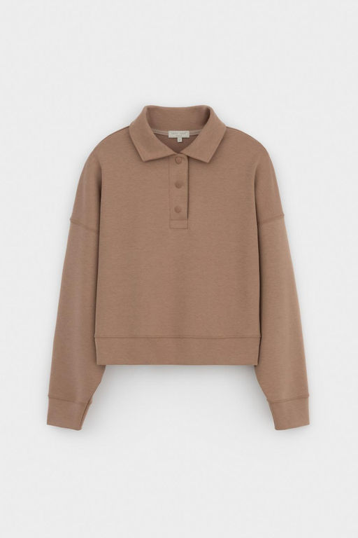 ЕВТ 3282/охра коричневая джемпер-поло жен