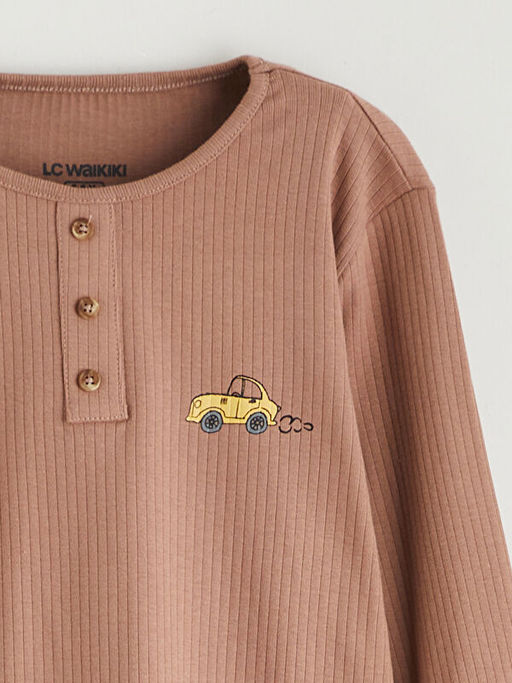 Bisiklet Yaka Erkek ?ocuk Pijama Tak?m?