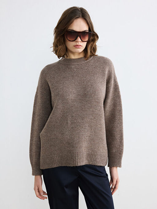 Bisiklet Yaka Kad?n Triko Kazak