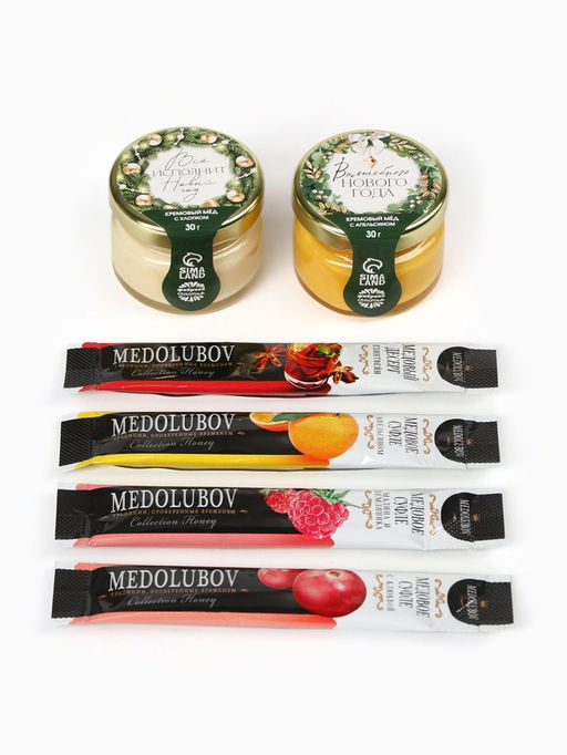 Подарочный набор новогодний Верь в мечту: крем-мёд 2 шт., мёд в стиках 4 шт. - Фабрика счастья фото 6