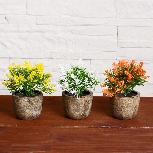 Искусственный цветок в горшке «Седум», 6×10 см, МИКС