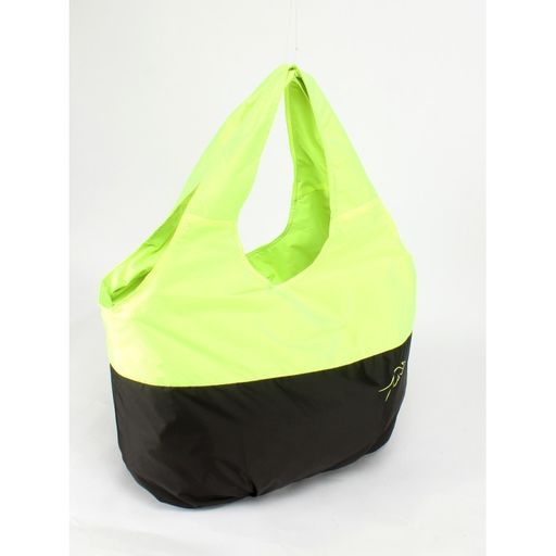 Сумка молодежная SKP-337 (нейлон), 1отд, 1внеш карм, черный/салатовый 248172