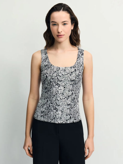 Базовый топ с широкими бретелями и принтом / Zarina