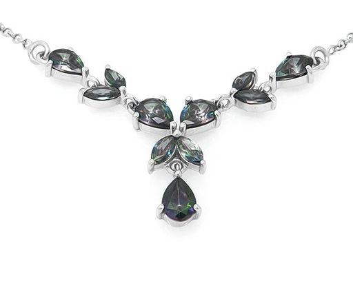 Колье из серебра мистик кварц, Реймс