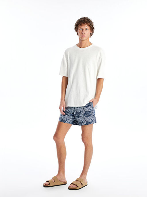 K?sa Boy Desenli Erkek Deniz ?ortu