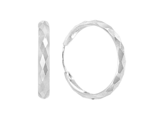 Серьги из серебра без вставки, ТРКШ-7-2,0 а/г