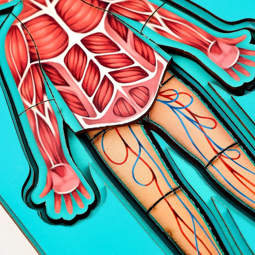 Обучающий набор Тело человека, рамка-вкладка и книга с наклейками - Лесная мастерская фото 8