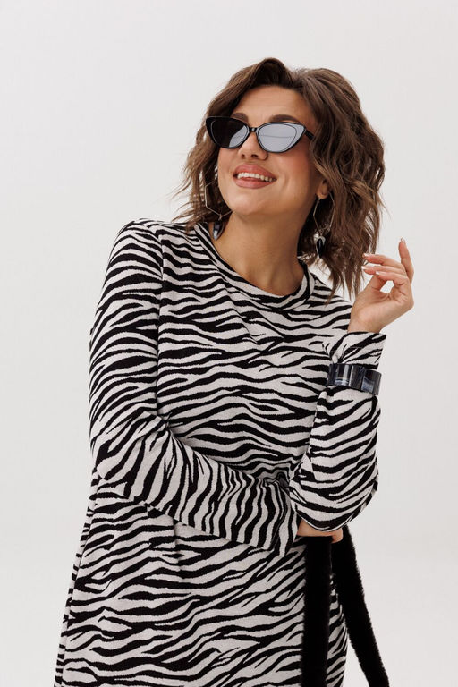 Платье ANELLI 1755 Черно-белое кино