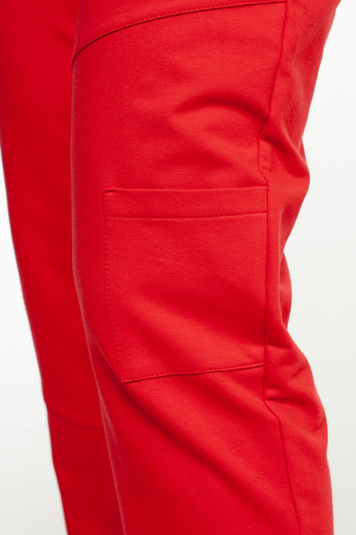 Брюки футер 2-х нитка 102/08/Красный - Rise фото 4