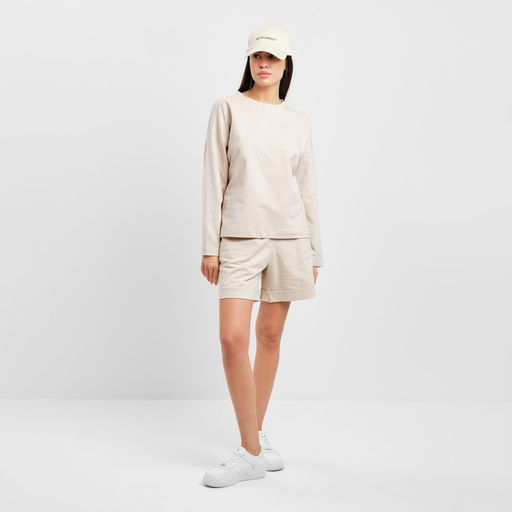 Костюм женский (толстовка, шорты) MIST, размер 40-42, бежевый