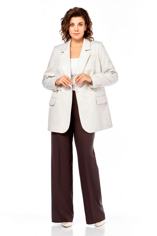 Костюм Olga Style С952 серый,коричневый