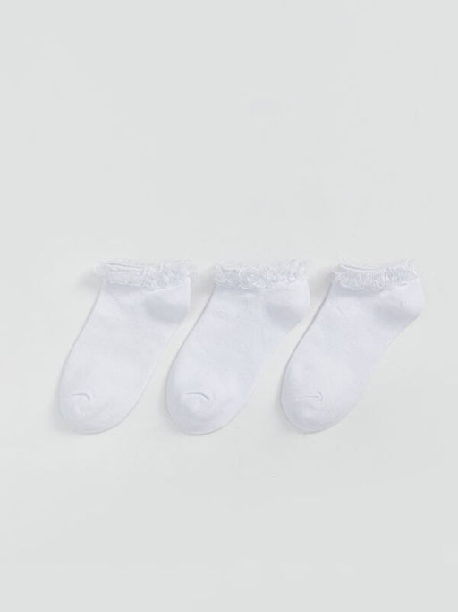 Dantel Detayl? K?z ?ocuk Patik ?orap 3l?