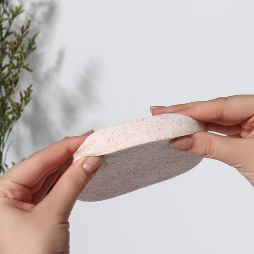 Спонж для умывания «Умывашка», 11×8×2 см, бежевый