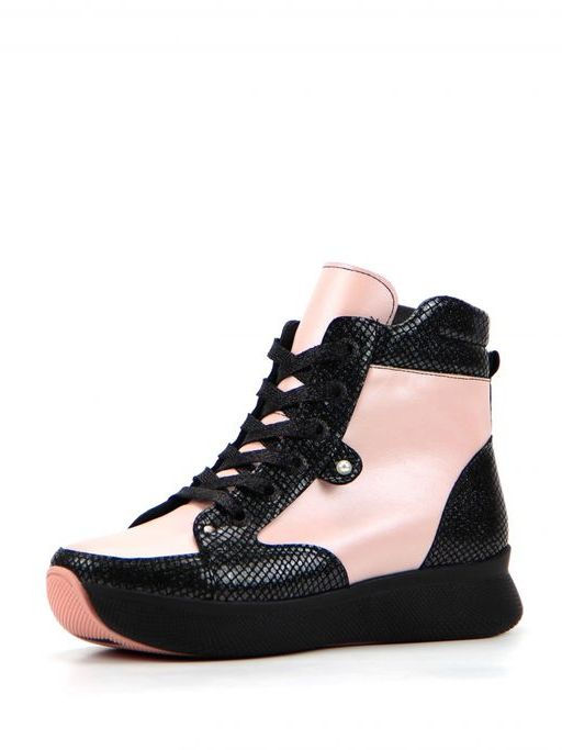 Ботинки EDART 313.omega bp.black.pink/байка