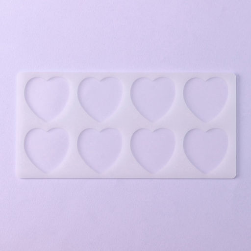 Форма для шоколада Сердечки, силикон, 8 ячеек, 23.5?11.5?0.3 см, прозрачная