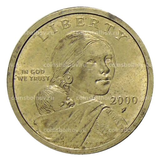 Монета 1 доллар 2000 года P США Сакагавея Парящий Орел