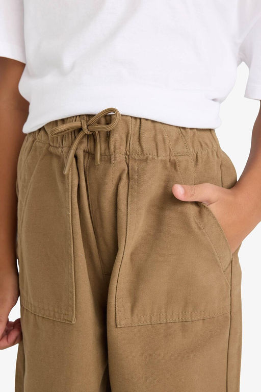 %100 Pamuk Loose Fit Standart Pa_a Gabardin Pantolon Erkek _ocuk - Defacto фото 8