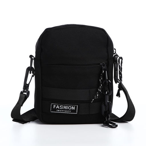 Сумка молодёжная на молнии, 1 наружный карман, цвет чёрный - Simaland фото 2