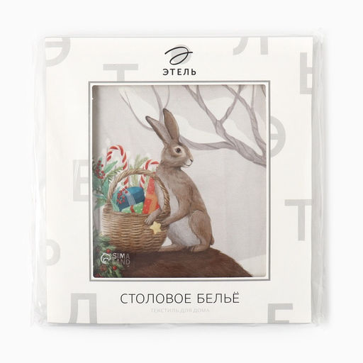 Скатерть новогодняя Этель. Новогоднее чудо, 150?220 см +/-3 см с ВГМО, 100% хлопок, саржа 190 г/м?