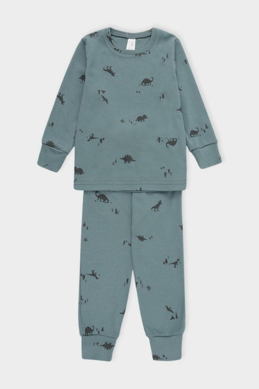 Crockid _ К 1552/темный малахит,лесные динозавры пижама дет  фото 2