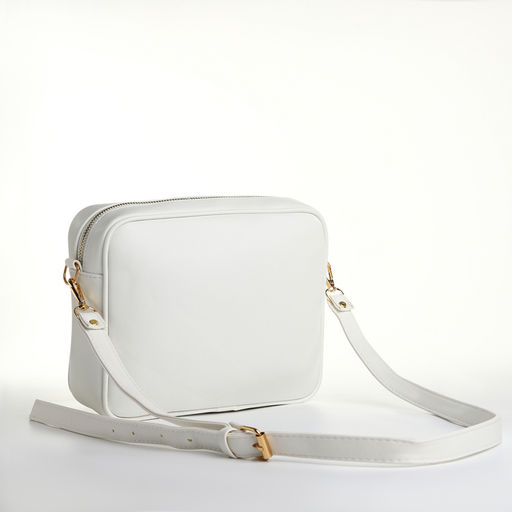 Сумка женская на молнии TEXTURA, 22×8×17 см, с цветным принтом, белая