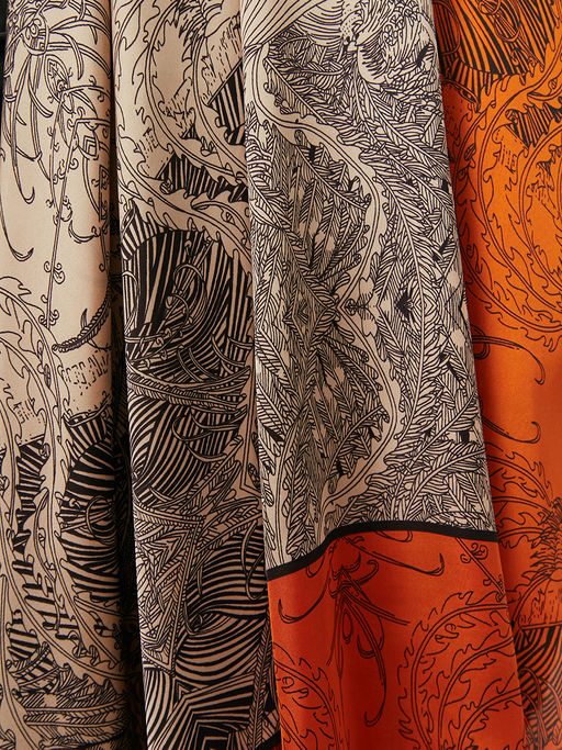 Большой, мягкий, тонкий и очень нежный двусторонний платок с рисунком - Tantino фото 7