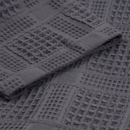 Халат вафельный мужской SL HOME: Chess «Гри Сандре», размер M, хлопок 100%, тёмно-серый