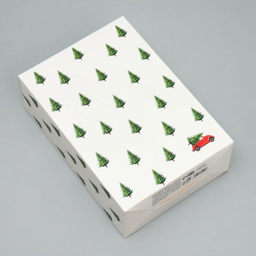 Цена за 2 шт. Коробка подарочная новогодняя складная Машинка, 16?23?7.5 см