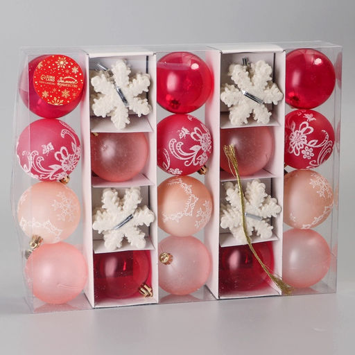 Ёлочные игрушки Снежная феерия морозец, набор 40 шт., d=6 см, снежинка 6 см, МИКС - Зимнее волшебство фото 3