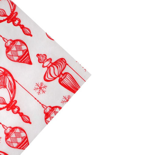 Цена за 20 шт. Бумага упаковочная тишью Ёлочные игрушки, 50 66 см - Дарите счастье фото 3