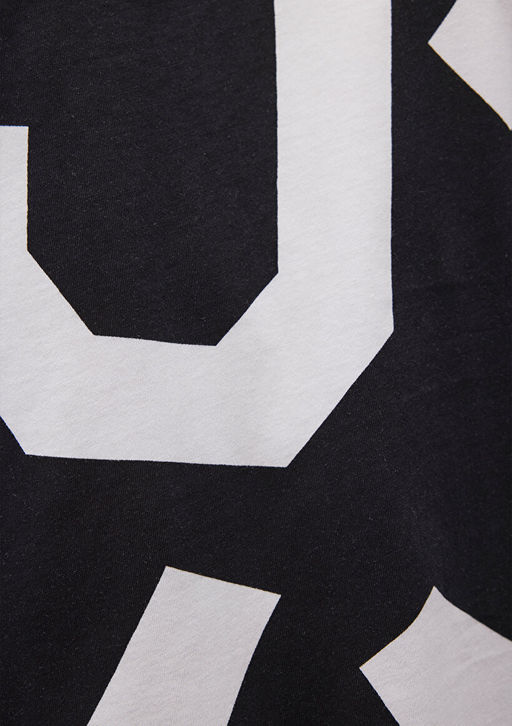 MVJNS Bask?l? Siyah Tisort - Mavi фото 6