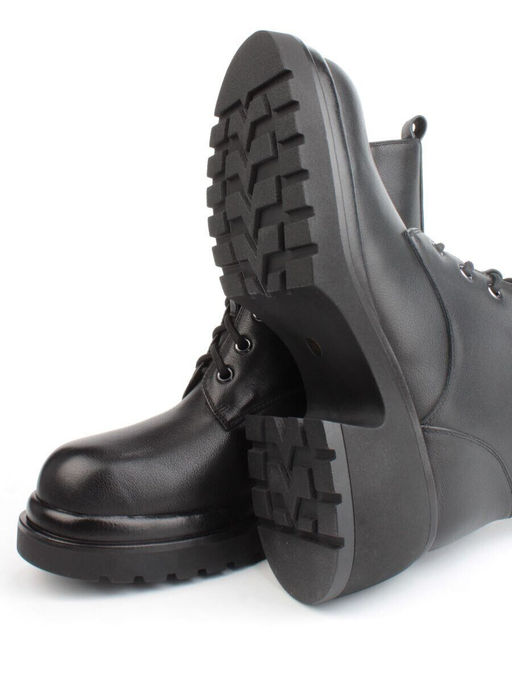 04-M3-H207 BLACK Ботинки зимние женские (натуральная кожа, натуральный мех)