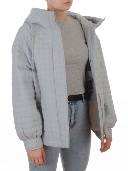 8039 LT. BLUE Куртка стеганная демисезонная женская (100 гр. холлофайбер) - Fashion фото 8