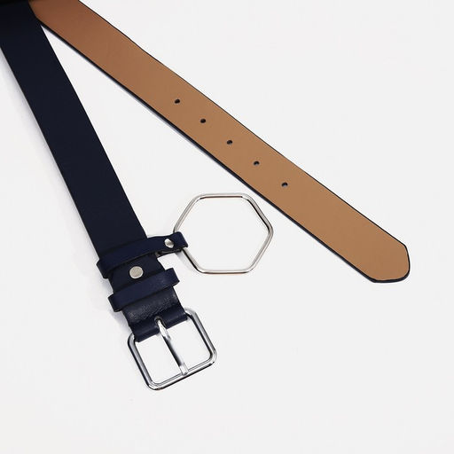 Ремень женский, ширина 3 см, винт, пряжка металл, цвет синий - Simaland фото 4