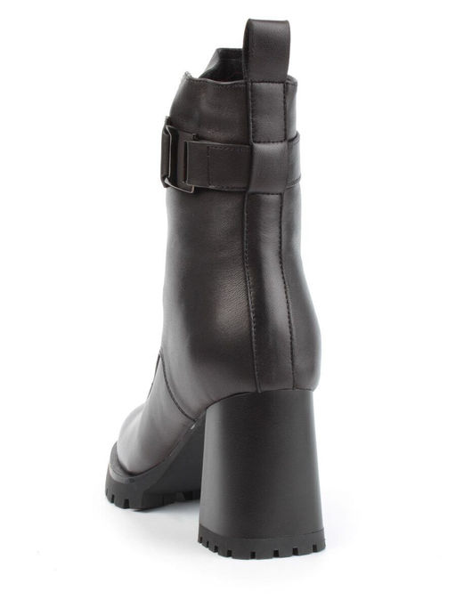 04-M3-L856 BLACK Ботильоны зимние женские (натуральная кожа, натуральный мех) - Фабричный китай фото 4