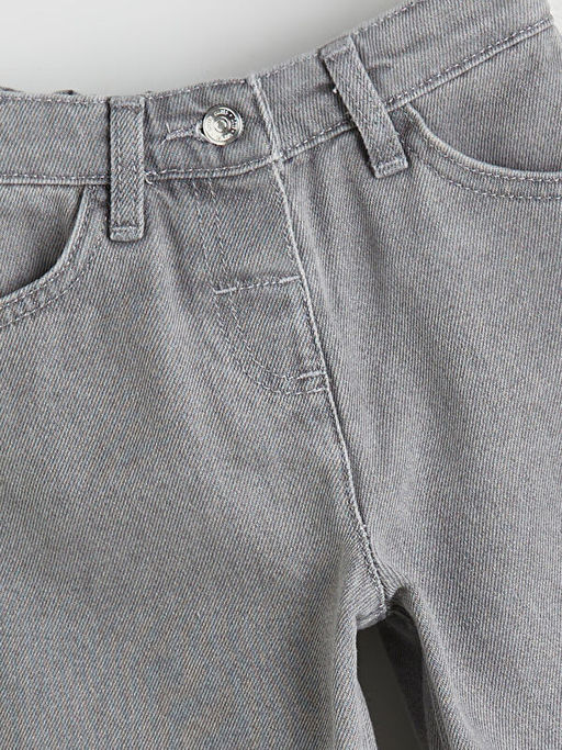 Beli Lastikli K?z ?ocuk Jean Pantolon