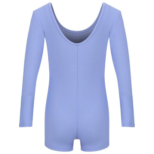 Купальник гимнастический Grace Dance, с шортами, с длинным рукавом, р. 32, цвет сирень  фото 10