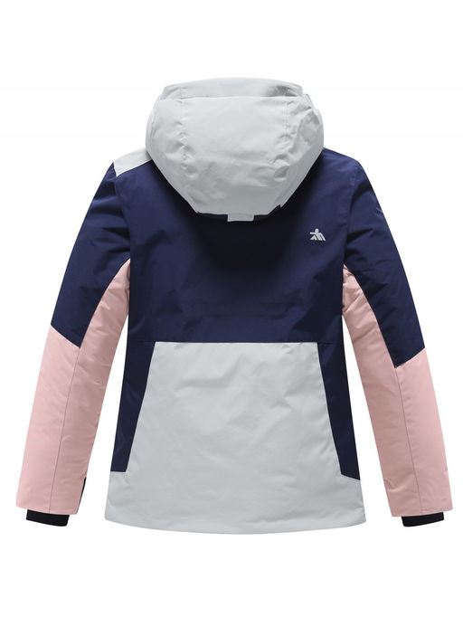 Горнолыжный костюм зимний для девочки серого цвета 9518Sr