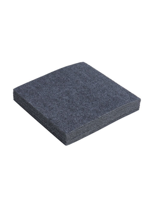 Ковролин самоклеящийся для пола и для стен, 300×300 мм, цвет тёмно – серый, 10 шт.