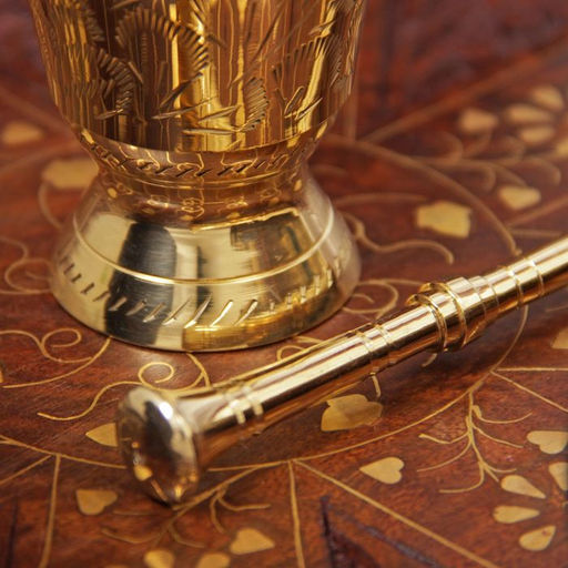 Ступка «Резная», 6.5×6.2×6.2 см, латунь