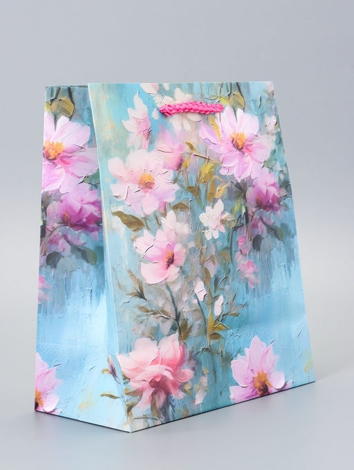 Цена за 2 шт. Пакет подарочный ламинированный Цветочная эстетика 18?22.3?10 см
