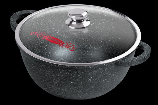 Казан 10л. 320/185 Гранит лит/руч. с кр. (п/у), кн4322аг