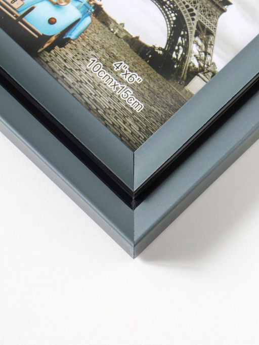 Фоторамка пластик 10х15 см "Остин" серый графит 18,5х13,5х1,5 см