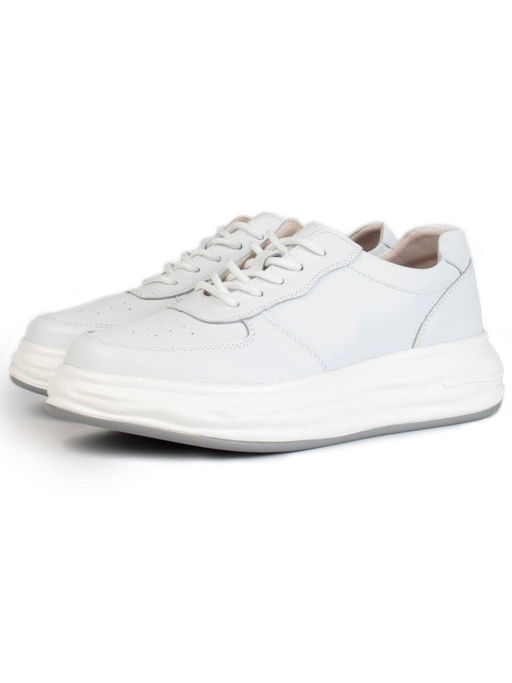 05-PDD181-1 WHITE Кроссовки женские (натуральная кожа)